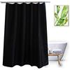Vosign Short Shower Curtain Liner 72 x 60 Inch, Fabric Bathroom Grommets Top Weighted Bottom Machine Washable Curtain Liners, Black