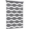 Sekey Doppia tenda avvolgibile con sistema di fissaggio senza fori, per finestre, 40 x 130 cm, grigio scuro