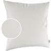 Kisska Federa per cuscino decorativo in ecopelle, per divano, in pelle, colore bianco, 40 x 40 cm, senza imbottitura