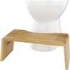 Squatty Potty Oslo Pieghevole Bambù Bagno Gabinetto Sgabello, 7-Pollice Altezza, Marrone
