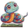 CRYSTAL ART Wildlife Buddies - Il Kit Diamond Painting Originale, Serpente, con Diamatini in Resina Brillante, Set Creativo 6+ con Supporto in Legno, 11cm, CAFGR-31GEN045