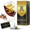 Aurìca Calice Vino Personalizzato 18 Anni - Bicchiere Piegato Elegante E Simpatico Per Il Compleanno Ragazzo E Ragazza con Scatola Regalo Inclusa! Un Brindisi Originale 2008 Un'Annata Quasi Perfetta