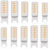 Klighten Kligthen Lampadina LED G9 4W, 32-LED SMD2835 Lampade LED G9, 450LM Equivalente 40W Lampada Alogena, Bianca Calda 2700K, Non Dimmerabile, Angolo di Fascio di 360 °, Confezione da 10