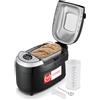 TZS First Austria - Macchina per il pane con 12 programmi automatici 850W - Panificatore elettrico da 700-1250g - Con finestrella, timer, accessori e funzione di mantenimento in caldo - Nero