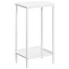 HOOBRO Tavolino Alto, Tavolino Porta Telefono in Stile Industriale, con Ripiano in Rete Regolabile, Comodino Porta Lampada, per Studio Ufficio Corridoio Soggiorno, Bianco EWW03DH01