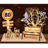 I LOVE MOM Regalo di compleanno in legno, regalo per bicicletta, fai da te tridimensionale, panchina decorativa per regali, matrimoni, feste, compleanni, anniversari (GYY-80)