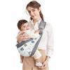 Mumgaroo Fascia Porta Bebe, Marsupio Neonato Mumgaroo, Fascia Neonato Multifunzionale On the Go,Marsupio Neonato 0-36 mesi, Tutte le Stagioni, fino a 15kg (grigio e bianco)