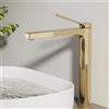 EMKE Rubinetto da bagno in oro champagne, 335 x 233 x 46 mm, ottone, cartuccia in ceramica, rubinetto per bagno, rubinetto per lavabo, facile da installare, rubinetto con aeratore, rubinetto per