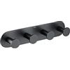 Kraus Elie KEA-18804MB - Portasciugamani e accappatoio con 4 ganci, colore: nero opaco