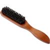 Sonew Spazzola capelli uomo, Setole in legno rosse Baffi barba Pulizia Barbiere Strumento parrucchiere Barba Styling Pettine per capelli Aiuta ad ammorbidire i baffi