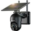 Ctronics 3G/4G LTE Telecamera con Pannello Solare, telecamera 4g con Sim【2,5K HD, PTZ, IP66】 Audio Bidirezionale, Rilevamento di Presenza Umana PIR a 355°/90° Compatibile con Telefono/Tablet/Computer