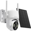 HOSAFE.COM Telecamera WiFi Esterno Senza Fili, PTZ 360° Remota Telecamera Sorveglianza Esterno, 2K Sorveglianza e Sicurezza Telecamera WiFi con Spotlight Color Visione Notturna, Sensore PIR, Audio Bidirezionale