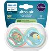 Philips Avent Succhietti Ultra Air 6-18m Tigri e Tucano, a base vegetale - Set da 2 ciucci - Philips Avent