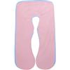 SHANNA Federa per Il Corpo in Gravidanza, Fodera per Cuscino di maternità in Cotone a Forma di U 80 * 155 cm (Rosa + Blu)