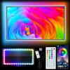 HEXJOSGL Luce LED per TV, striscia luminosa a LED da 5 m per TV da 50 a 75 pollici, retroilluminazione TV RGB posteriore, sincronizzazione musica Bluetooth APP e telecomando, striscia luminosa