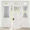 XWZO Tende per Porte Francesi, Oscuranti per Interni,Tende a Vetro per Porte Francesi Privacy e Isolamento,con Un'allacciatura e con Fermatendal,1 pezzo,Grigio Chiaro,102x137CM