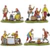 Moranduzzo Set 4 Pastori Adatto a Presepe da 6 cm Scala 1:32 - MINI 6 - Statuina Indistruttibile, Stile '700, Rifinita a Mano, Scultore M. Landi, Made in Italy