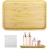 KiKiHong 1 Pezzo Vassoio in Legno,30 x 20 x 2 Vassoi Piccoli Rettangolari,Vassoio Decorativo Adatto per Dessert,Bagno,Cosmetici,Scrivania da Ufficio e Altro Ancora