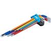 BGS 74456 | Serie di chiavi ad angolo | multicolore | extra lunghe | esagono interno 1,5-10 mm | 9 pz.