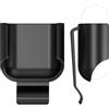 Geekria Confezione da 2 custodie per auricolari ultra leggere con clip da cintura, compatibile con auricolari Apple AirPods 2 True Wireless, porta di ricarica accessibile (nero)