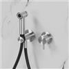 neoro F set miscelatore in acciaio inox, con set doccetta bidet, BN0767FBS#Set9, F acciaio inox spazzolato [Rubinetteria Bagno > Bidet / Set Doccetta WC]