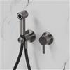 neoro FC set miscelatore in acciaio inox, con set doccetta bidet, BN0767FCBG#Set9, FC grafite spazzolato [Rubinetteria Bagno > Bidet / Set Doccetta WC]
