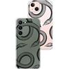 Personalaizer Cover flessibile Glossy compatibile per iPhone 15 Plus di serpenti neri