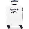 Reebok Maveryck Valigia da cabina bianca 38x55x20 cm ABS rigido Chiusura laterale a combinazione 34L 2,86 kg 4 Doppie ruote Bagaglio a mano