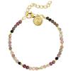SINGULARU - Bracciale Altea Dots Tourmaline Syra. Acciaio con Placcatura Oro 18Kt e Motivo Pietre Naturali Tormalina. Gioielli da Donna