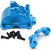 XBERSTAR Copertura differenziale RC per Tamiya TT02 TT-02 1/10 RC anteriore posteriore differenziale copertura in alluminio cambio braccio porta codice parti di aggiornamento (blu)