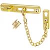 Litensh Door Chain Lock, serratura a catena in acciaio inox, catena di sicurezza, catena di protezione per porta, serratura a scorrimento, serratura per hotel, famiglia, porte interne (1, oro)