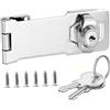 Litensh Lucchetto a serratura, Serratura a Chiave, Lucchetto Hasp, Chiusure Hasp, chiavistello, chiavistello, serratura per porte, Cassetto Armadio Serrature Hasp (4 Inch)