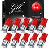 GLL Grandview 10pcs 24V Rosso T10 501 LED W5W 194 168 2825 Cuneo T10 Lampadina 5-5050-SMD Lampadina Numero Luci Avvio Interna Dell'automobile Luce Cruscotto Lampadina Luce di Posizione Piastra
