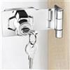 ZiYuya Lucchetto Haspe angolo retto 90 gradi, cassetto armadietto Serratura, Chiusure Hasp, serratura per porte, serratura hasp cerniera porta serratura cerniere serrature blocco petto 4 Inch