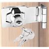 ZiYuya Lucchetto chiusure Hasp ad angolo retto di 90 gradi, serratura di sicurezza, serrature con manopola girevole, lucchetto con serratura, cassetto armadietto Serratura, serratura porte 4 Inch