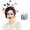 SwirlColor Cerchietto Farfalla, Multicolore Cerchietto Antenne Farfalla Elegante Costume Farfalla Donna del Partito di Festival con la Corda dei Capelli