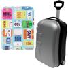 WELL HOME MOBILIARIO & DECORACIÓN Trolley trolley 20 Cabina con custodia protettiva City Plates, multicolore, Valigia Trolley 20'' con custodia protettiva