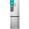 Hisense RB390N4CCD1 Frigorifero Combinato Total No Frost, Inox, 1.86x60cm, Classe D, 304L