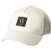 Armani Exchange A|X Armani Exchange Cappello da Baseball Unisex Basics by Armani Hat, Bianco, Taglia Unica