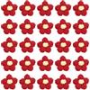 PATIKIL Fiori Uncinetto, 50Pz Fiori Applicare Lavori Cucito Fatti a Mano all'Uncinetto, Decorazioni per Capelli Fai da Te, Vestiti, Feste, Artigianali, Rosso/Giallo
