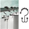 Zenna Home MAYTEX Zenna Home Mills - Anello Doccia in Metallo a Doppio Scorrimento, Bronzo lucidato a Olio, 12 Punti, Colore: Bronzo lucidato a Olio, Modello: 99024, Tools & Hardware Store