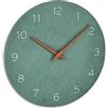 TFA Dostmann Orologio da parete analogico, 60.3054.04, in look legno, movimento al quarzo con batteria a lunga durata, verde giada, fibra di legno ingegnerizzato