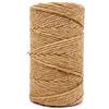 Leecogo Spago di iuta da 100 m, 2,5 mm, 4 strati, resistente, marrone, corda di iuta per casa, giardinaggio, piante, appendere foto, imballaggi industriali, barattoli, decorazioni per matrimoni,