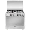 Glem Gas UN965VI Cucina a Libera installazione 90×60 Piano Cottura 5 Fuochi Forno 98L a Gas Classe A Inox