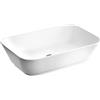 Vitra Lavabo da appoggio rettangolare Geo Soft Square in ceramica bianco lucido