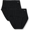 Sloggi - Slip Control Tai in Cotone Elasticizzato (Pacco da Due Slip), 3/42, Nero