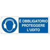 CARTELLI SEGNALATORI Cartello segnalatore - 35x12,5 cm - E' OBBLIGATORIO PROTEGGERE L'UDITO - alluminio - Cartelli Segnalatori (unità vendita 1 pz.)