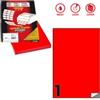 MARKIN Etichette adesive C-503 - in carta - permanenti - 210 x 297 mm - 1 et-fg - 100 fogli - rosso fluo - Markin (unità vendita 1 pz.)