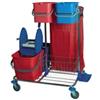 TAXON Carrello per pulizie Star 2 - cromato - 48 L - 82 x 71 x 105 cm - Taxon (unità vendita 1 pz.)