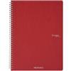 FABRIANO Maxiquaderno Ecoqua original - A4 - 90 gr - 1 rigo - 70 fogli - rosso scuro - spiralato - Fabriano (unità vendita 5 pz.)